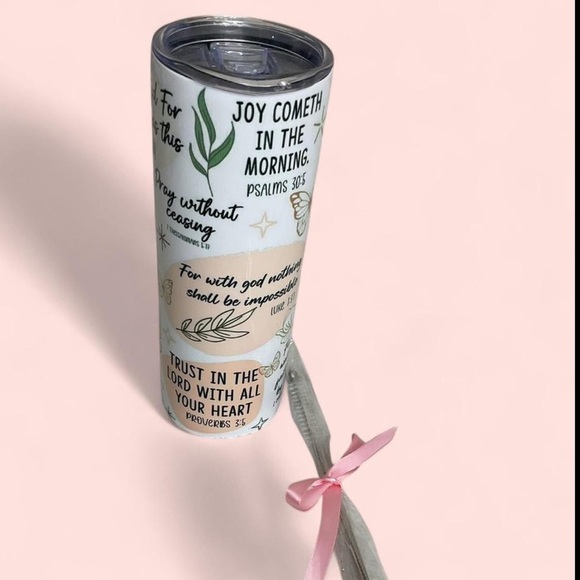 Inspirational Tumbler with Bible Verse - Picture 2 of 9